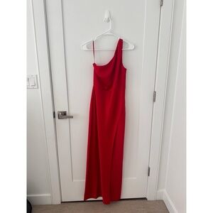 BHLDN | Anthropologie Dylan One-Shoulder Satin Slit Gown